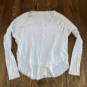 Free People cream thermal sweater M